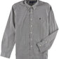 Camisa xadrez masculina Ralph Lauren com botões, preta, tamanho XXL