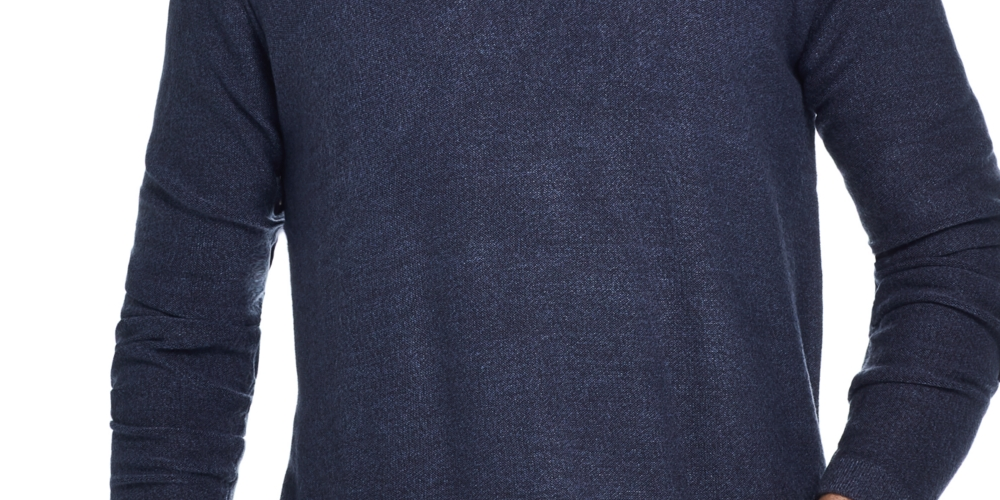 Suéter masculino vintage à prova de intempéries com decote em V e toque suave, azul, tamanho GG