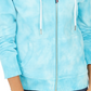 Tommy Hilfiger Moletom com capuz feminino de algodão tingido, azul, tamanho médio