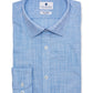 Camisa social masculina Ryan Seacrest Distinction Slim Fit de algodão, azul, tamanho 17,5 x 32-33