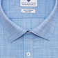 Camisa social masculina Ryan Seacrest Distinction Slim Fit de algodão, azul, tamanho 17,5 x 32-33