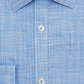 Camisa social masculina Ryan Seacrest Distinction Slim Fit de algodão, azul, tamanho 17,5 x 32-33