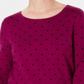 Karen Scott Suéter Feminino Estampado Manga 3/4 Outono Berry Tamanho Pequeno GG