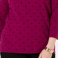 Karen Scott Suéter Feminino Estampado Manga 3/4 Outono Berry Tamanho Pequeno GG