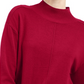 Karen Scott Suéter Feminino de Algodão com Detalhe de Costura e Gola Simulada, Vermelho, Tamanho XXG