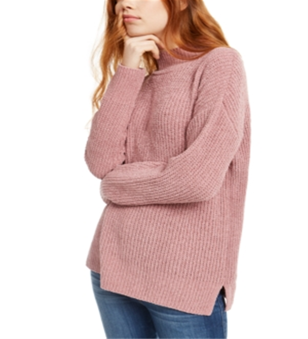 Suéter Hippie Rose Junior de gola falsa em chenille, roxo, tamanho extragrande