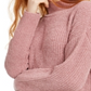 Suéter Hippie Rose Junior de gola falsa em chenille, roxo, tamanho extragrande