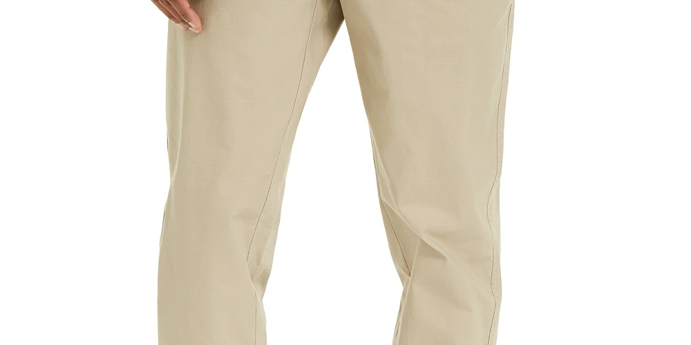 Calça Masculina Sun + Stone Cintura Expansível Ajuste Clássico Bege Tamanho P