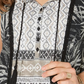 Blusa feminina estampada mista Style &amp; Co preta, vários tamanhos PP