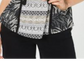 Blusa feminina estampada mista Style &amp; Co preta, vários tamanhos PP