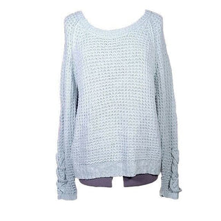 Suéter American Rag Junior's Marled com costas abertas, azul, tamanho grande