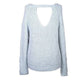 Suéter American Rag Junior's Marled com costas abertas, azul, tamanho grande
