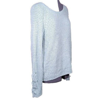 Suéter American Rag Junior's Marled com costas abertas, azul, tamanho grande
