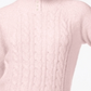 Karen Scott Suéter Feminino de Tricô com Cabo Rosa Tamanho Pequeno Grande