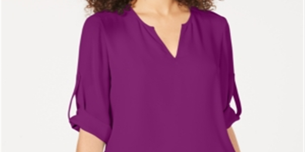 Top Alfani Feminino Alto Baixo Cruzado Fichsia Tamanho P