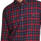 Camisa social masculina vintage à prova de intempéries, xadrez, com gola xadrez, ajuste clássico, de algodão, tamanho XX-G