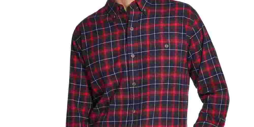 Camisa social masculina vintage à prova de intempéries, xadrez, com gola xadrez, ajuste clássico, de algodão, tamanho XX-G