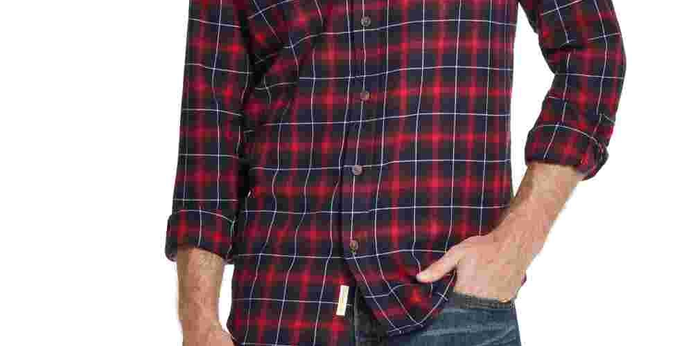Camisa social masculina vintage à prova de intempéries, xadrez, com gola xadrez, ajuste clássico, de algodão, tamanho XX-G