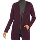 Cardigan feminino Charter Club Milano de algodão com frente aberta, roxo, tamanho extrapequeno