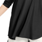 Túnica feminina Eileen Fisher com decote em joia e manga comprida, marrom, tamanho XS