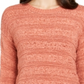 Suéter pulôver feminino estilo &amp; co com fita de lã laranja tamanho pequeno grande