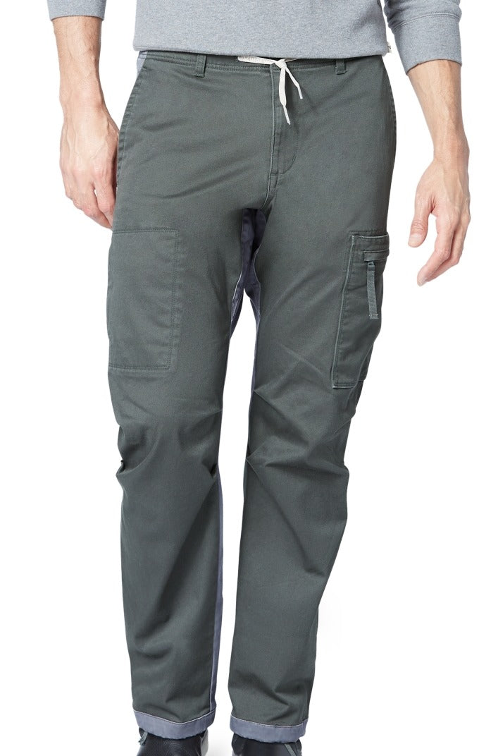 Calça cargo urbana Dockers Slim Fit masculina, tecido elástico, durabilidade, cinza, tamanho 38X30