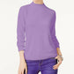 Karen Scott Suéter Feminino Gola Falsa Roxo Tamanho Pequeno G