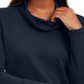 Blusa feminina Karen Scott com decote em V, azul, tamanho pequeno GG