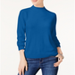 Karen Scott Suéter Feminino Gola Falsa Azul Tamanho Pequeno P
