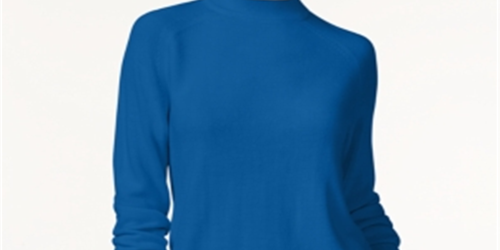 Karen Scott Suéter Feminino Gola Falsa Azul Tamanho Pequeno P