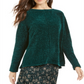 Suéter chenille feminino Style &amp; Co, verde, tamanho pequeno, L