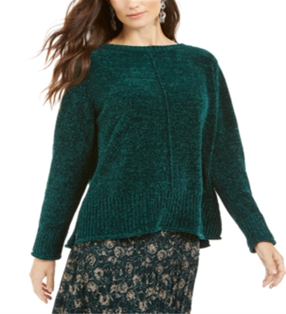 Suéter chenille feminino Style &amp; Co, verde, tamanho pequeno, L