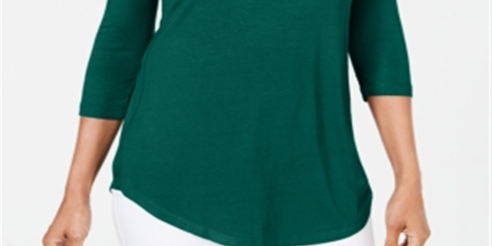JM Collection Blusa feminina com ombros descobertos, verde, tamanho pequeno G