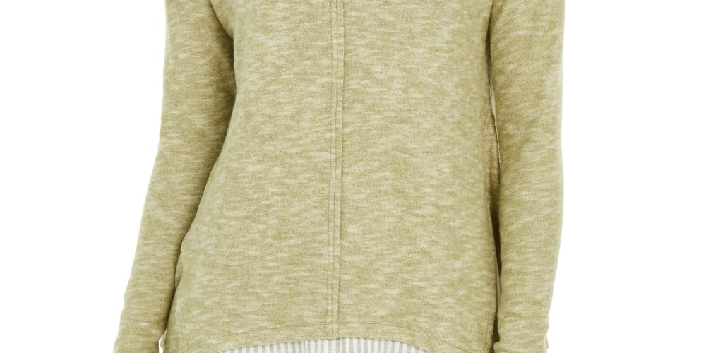 Túnica feminina estilo camadas verde tamanho extragrande