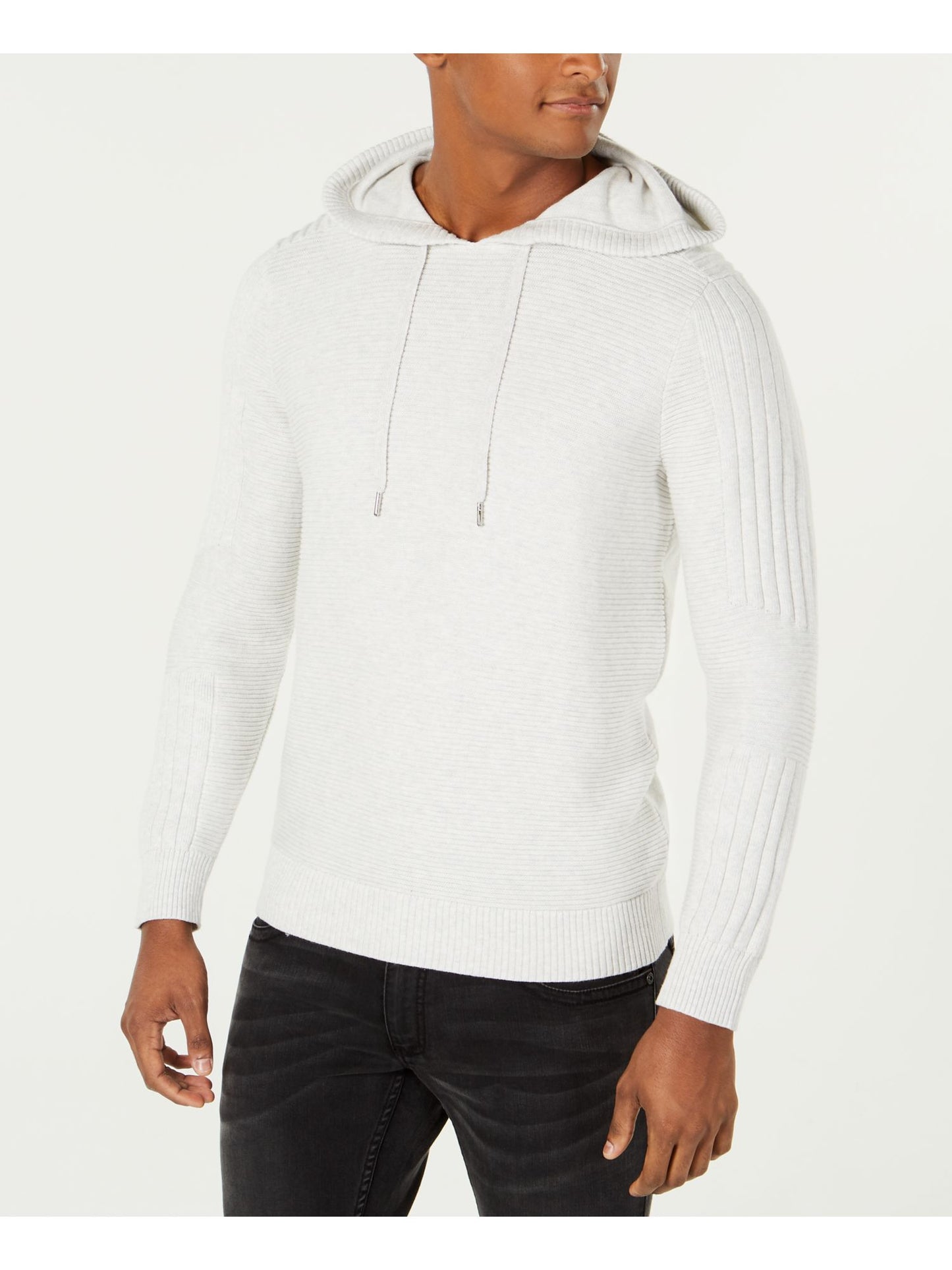 Suéter com capuz masculino INC International Concepts Whispy Gray tamanho X-S