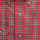 Camisa social xadrez clássica masculina Club Room, tamanho grande e alto, regular fit, resistente a rugas, vermelha, tamanho 17 (37-38)