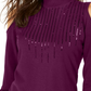 Suéter feminino Thalia Sodi com ombros descobertos, roxo, tamanho grande
