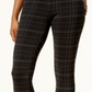 Legging feminina xadrez ponte estilo &amp; co, preta, tamanho pequeno pequeno