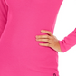 Camiseta Calvin Klein Feminina Performance Logo Listrada Gola Mock Rosa Tamanho Médio