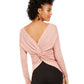 Bar III Women's Wear 2 Ways Twist Suéter Rosa Tamanho XX-Grande