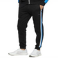Calça de moletom listrada masculina Calvin Klein preta tamanho grande