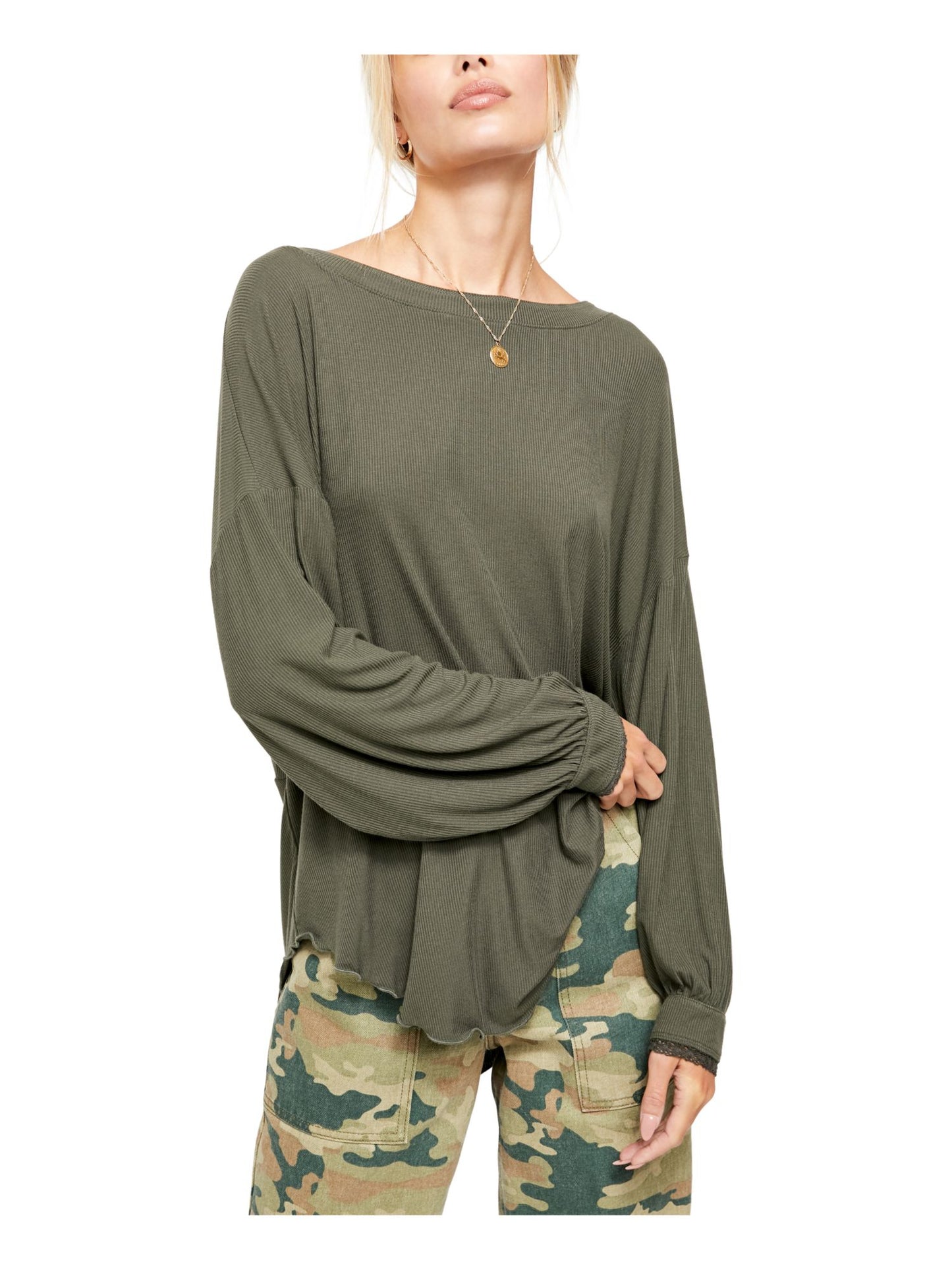 Blusa Shimmy Shake Feminina Free People Verde Tamanho Médio