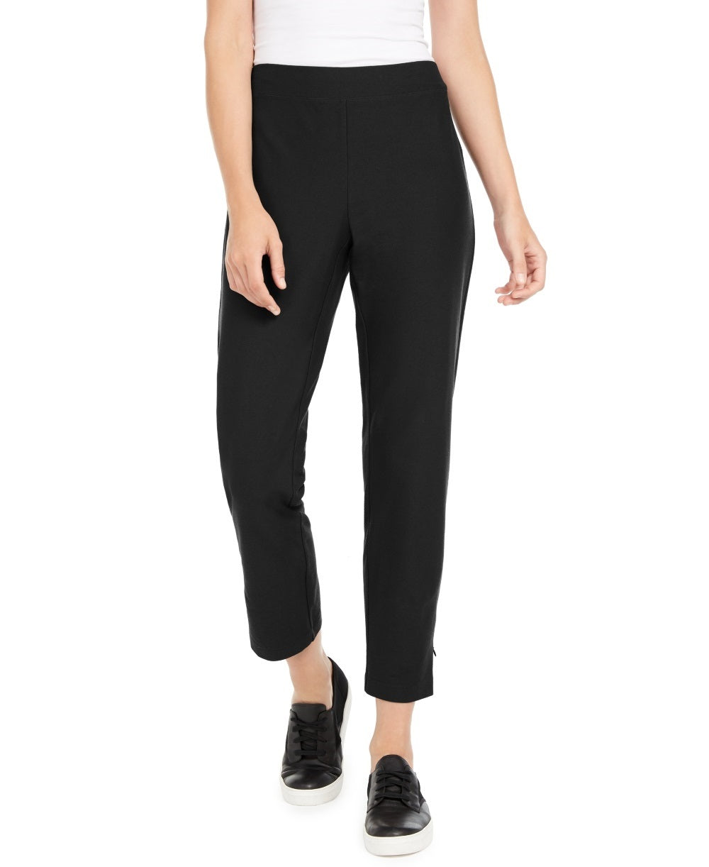 Calça Eileen Fisher Feminina Slim Zip Tornozelo Malha Preta Tamanho Médio