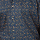 Camisa social masculina Bar III Stretch Slim Fit, azul-marinho e laranja, tamanho P