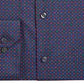 Camisa social masculina Alfani com gola estampada, slim fit, elástica, tamanho azul-marinho, 15,5 x 34-35