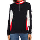 Tommy Hilfiger Suéter Feminino de Algodão com Gola Redonda e Bandeira Azul Tamanho Médio