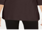 Karen Scott Blusa de malha feminina de algodão com decote canoa e manga 3/4, marrom, tamanho grande