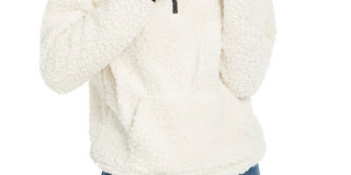 Suéter Sherpa No Boundaries Juniors com zíper de um quarto, marrom, tamanho pequeno