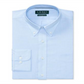 Camisa social Ralph Lauren Masculina Classic Regular Fit, sem passar a ferro, com detalhe em ponto, azul, tamanho grande