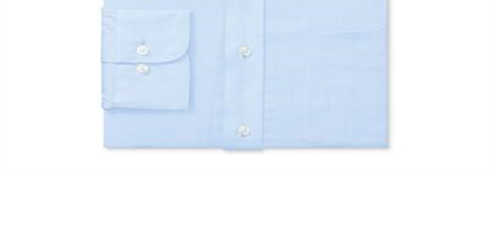 Camisa social Ralph Lauren Masculina Classic Regular Fit, sem passar a ferro, com detalhe em ponto, azul, tamanho grande